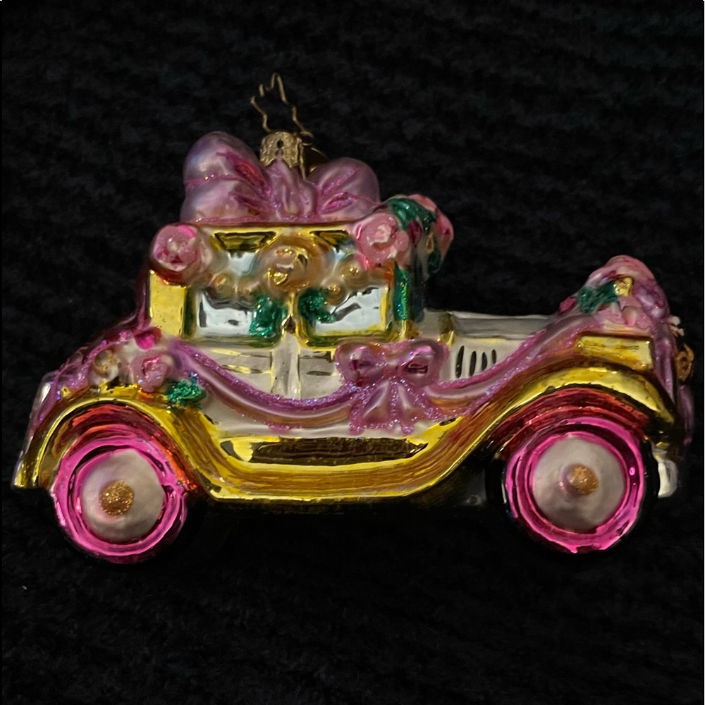 Christopher Radko Old Fashion Wedding “just married” Christmas ornament